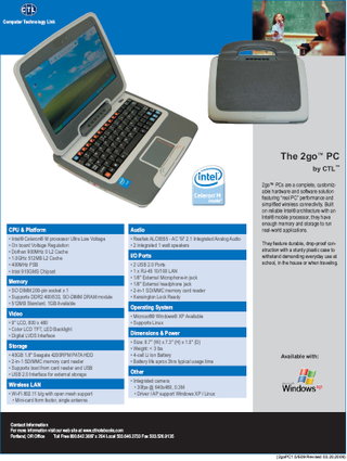 Illustration for article titled Intel Netbook Actually the 2go PC Made by CTL